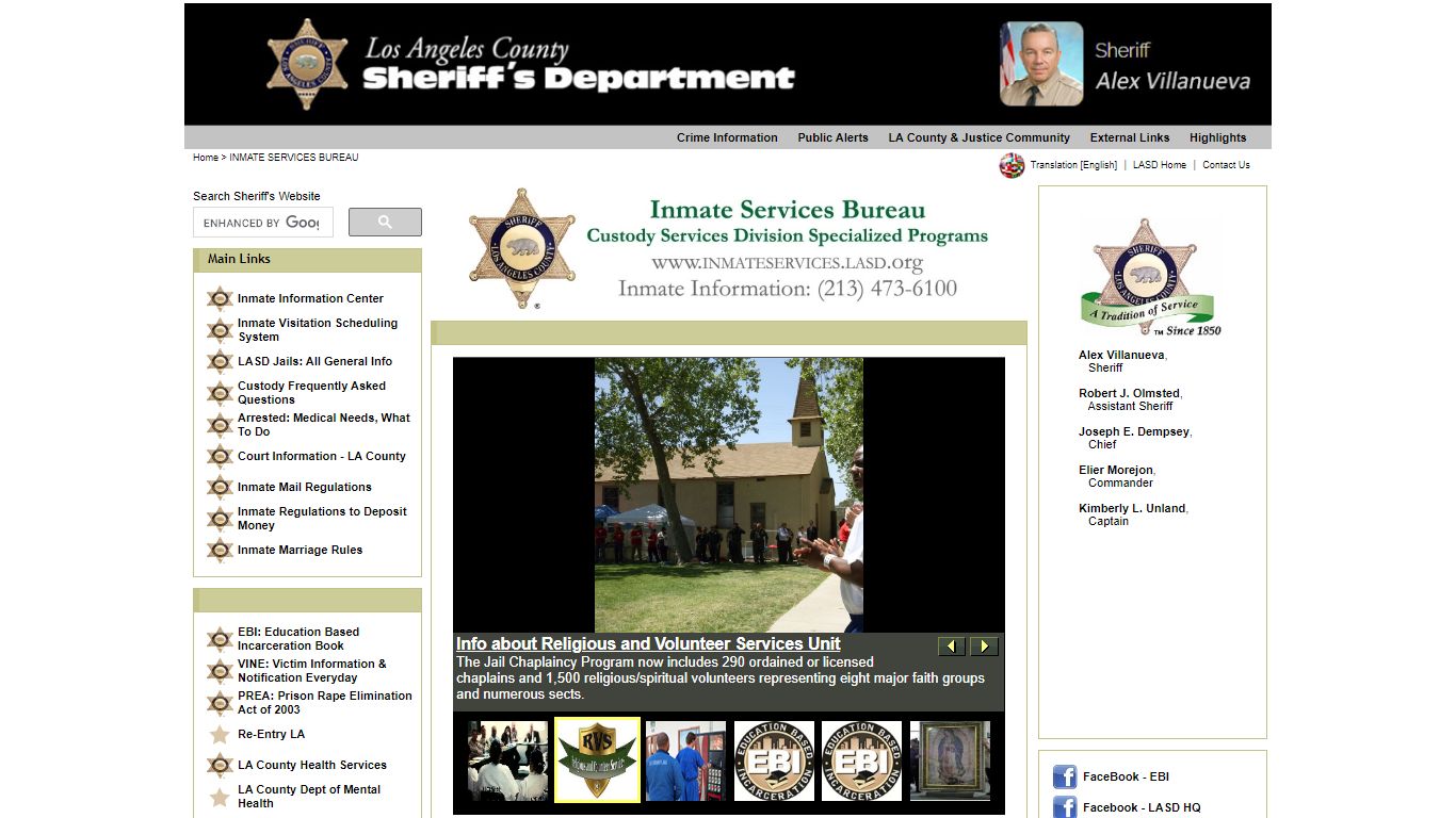 Search Sheriff's Website - A Tradition of Service